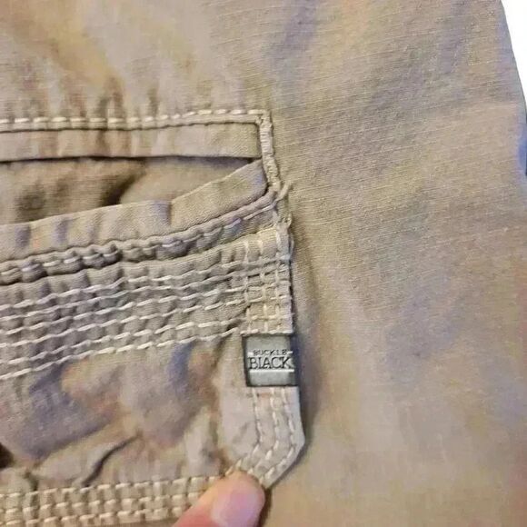 Buckle Black Men's Tan Cotton Athletic Fit Beckham Chino Shorts - Picture 11 of 14